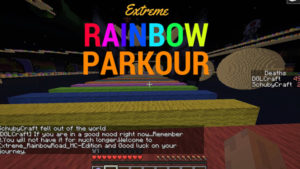 Extreme Rainbow Road Parkour by DGLCraft